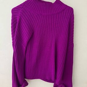 Fashion Nova Purple Cowl Neck Sweater